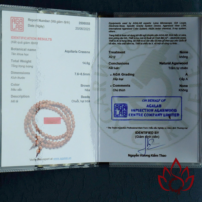 Vòng Trầm Hương 108 Hạt | 7 Ly | Trầm tốc Kiến Tự Nhiên